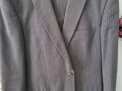 Gray pinstripe suit + pant