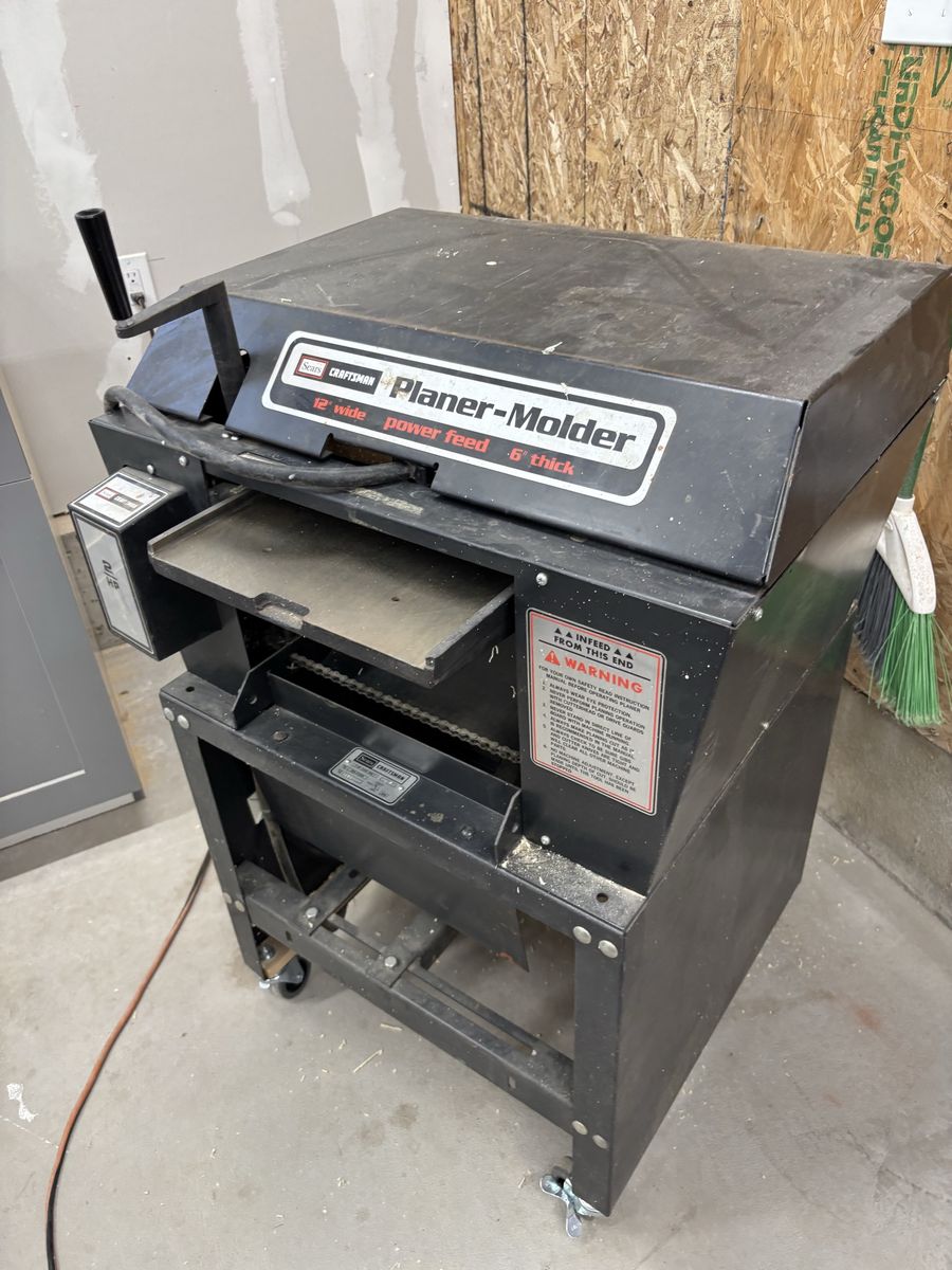 Craftsman 12" Planer Molder - Power Feed 6" Thick Capacity