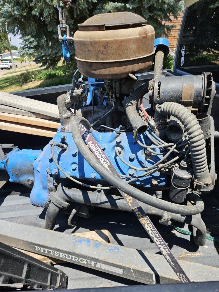 Ford Flathead V8 Engine with Transmission & Radiator (Vintage Auto Part)