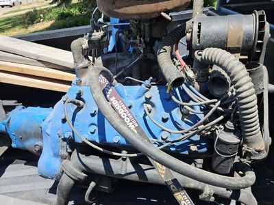 Ford Flathead V8 Engine with Transmission & Radiator (Vintage Auto Part)