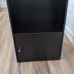 Brand New Black Wood Bedroom Nightstand or Storage Cabinet
