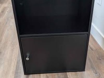 Brand New Black Wood Bedroom Nightstand or Storage Cabinet
