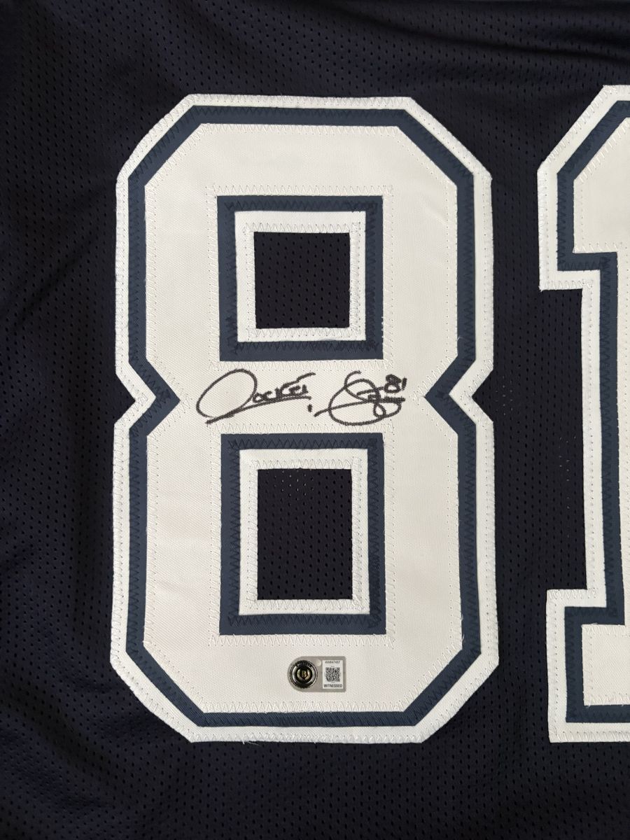 Dallas Cowboys Rocket Ismail signed autographed jersey. Beckett witness COA.