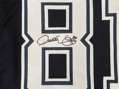 Dallas Cowboys Rocket Ismail signed autographed jersey. Beckett witness COA.