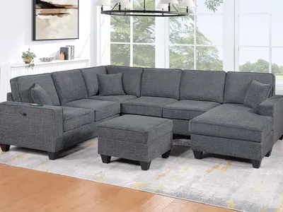 NEW Extra-Large SECTIONAL with OTTOMAN and PILLOWS - NEW IN BOX