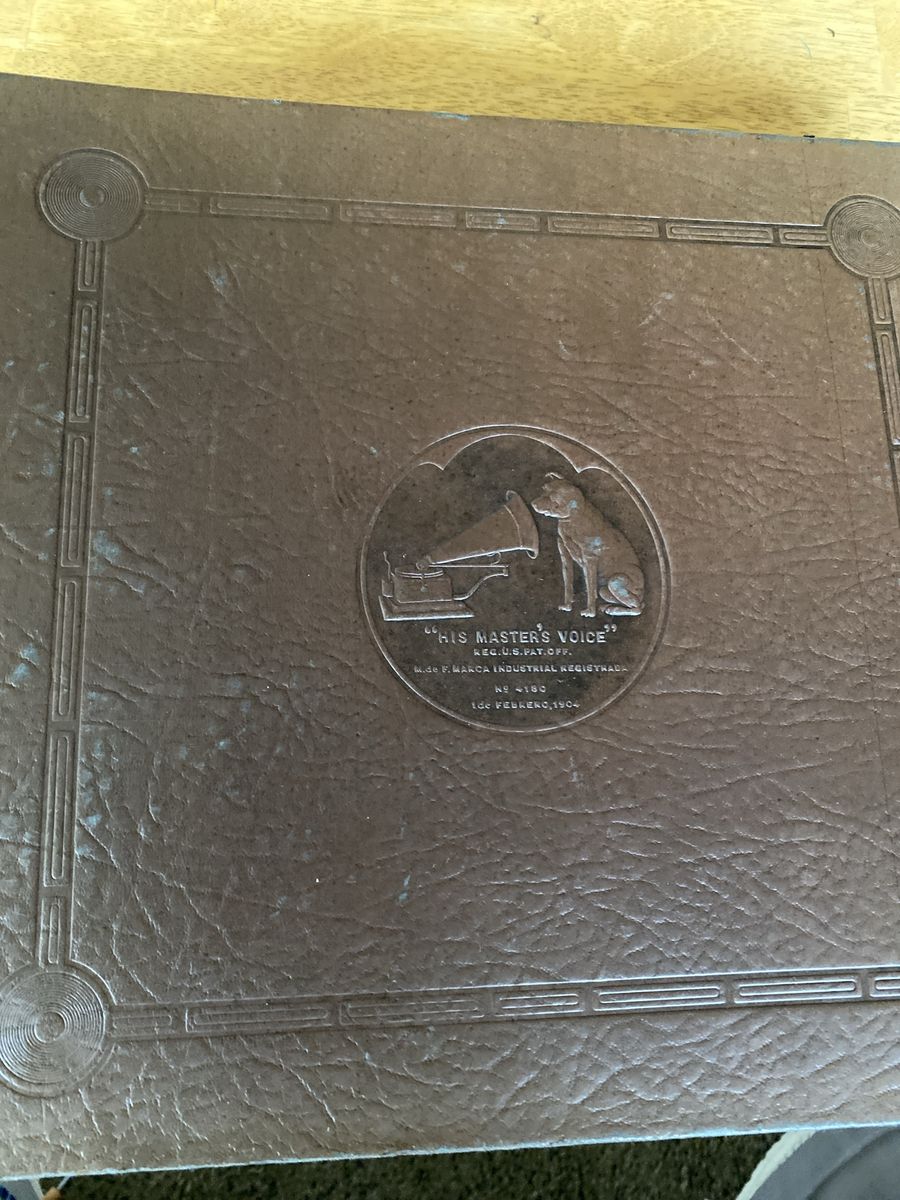Vintage His Master's Voice Victor Talking Machine Record Storage Binder Album