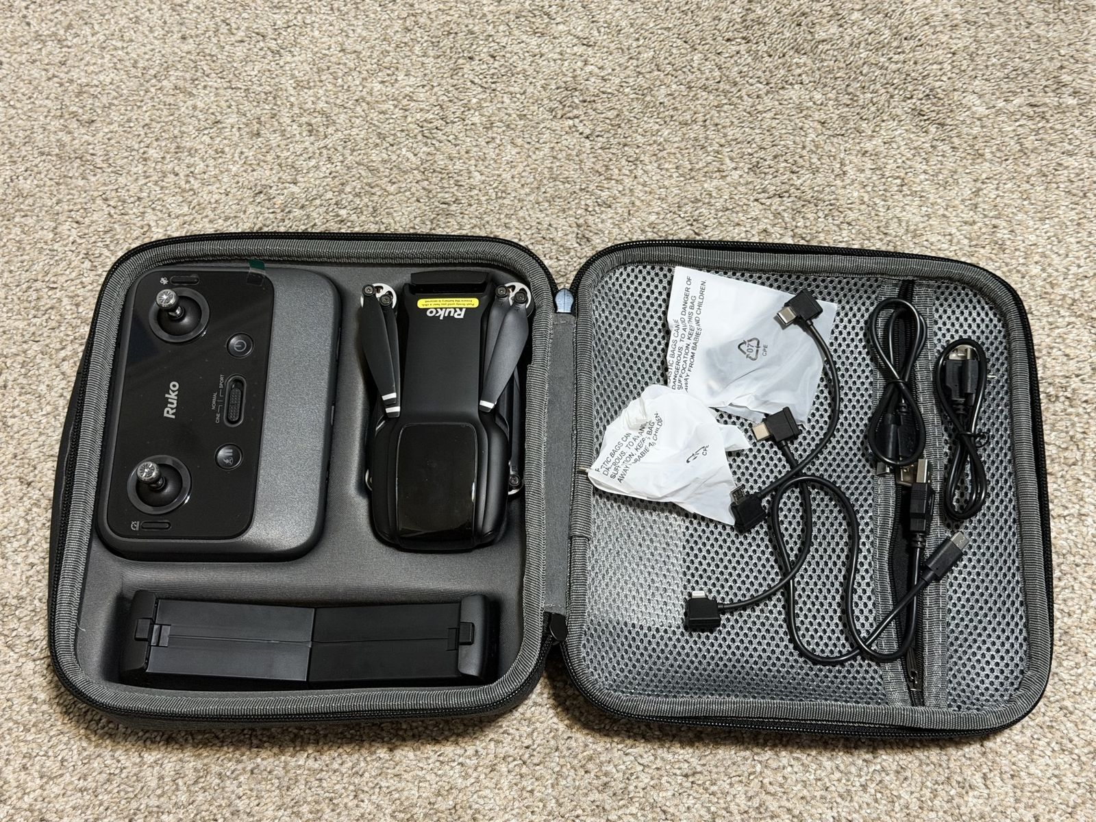 Ruko 4K Mini U11 sub-249g drone with 3 batteries