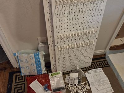 Wall Control 30-P-3232W White Metal Pegboard Pack - 16x32 inch