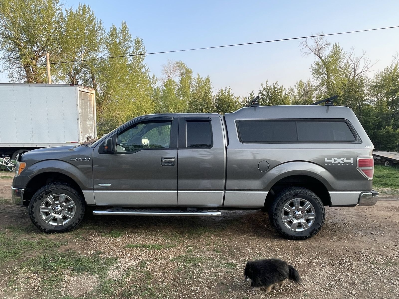 ARE Truck Topper for Ford F-150 (2009-2014) - Gray, with Roof Rack and Side Access