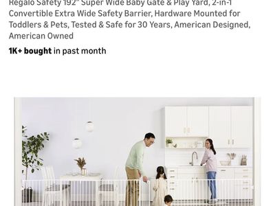 Regalo 192 Inch Baby Gate / Play Yard