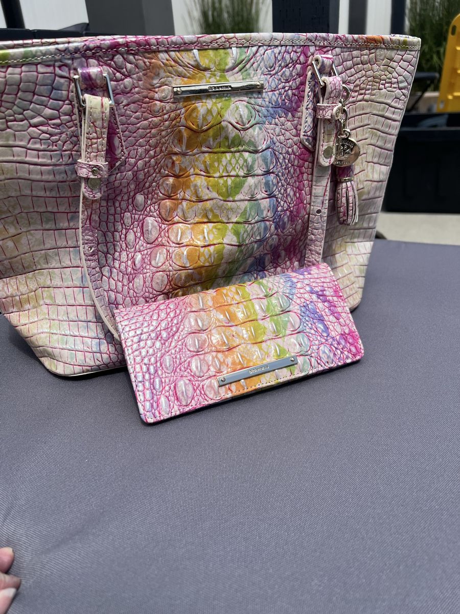 Authentic Brahmin Melbourne Leather Tote + Matching Wallet – Excellent Condition