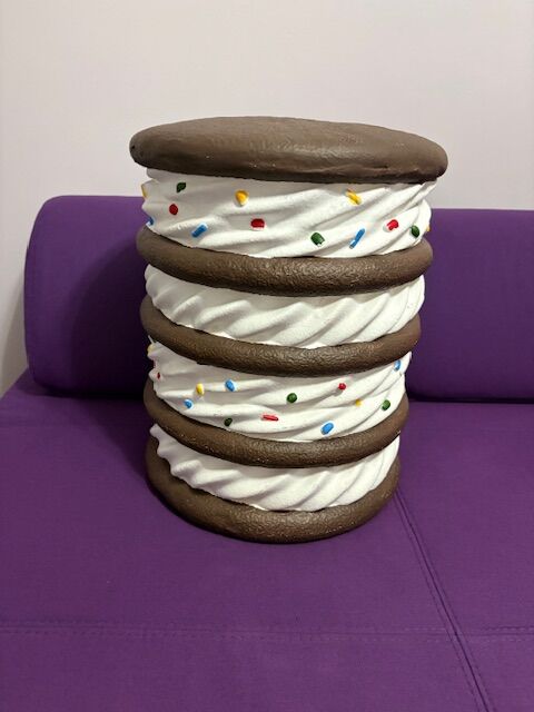 Decorative ceramic Cookie table or stool