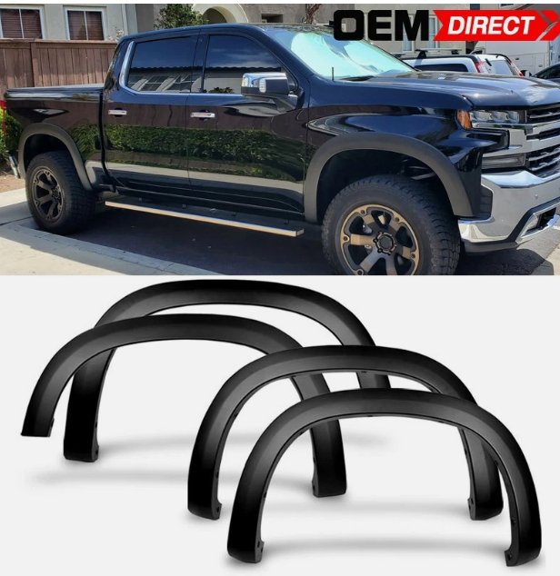New - 2019 - 2023 Chevy Silverado Cheyenne Fender Flares, set of 4.