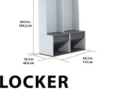 2 Lifetime Storage Lockers with Bench & Shoe Organizer – Great Condition