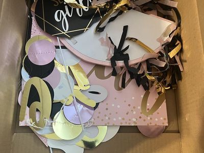 Sweet 16 Birthday Party Decoration Set - 'Slay, Girl' Banner, Streamers & Confetti - Pink, Gold & Black