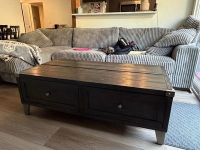 Large Black Coffee Table with Storage Drawers Todoe Lift Top Coffee Table