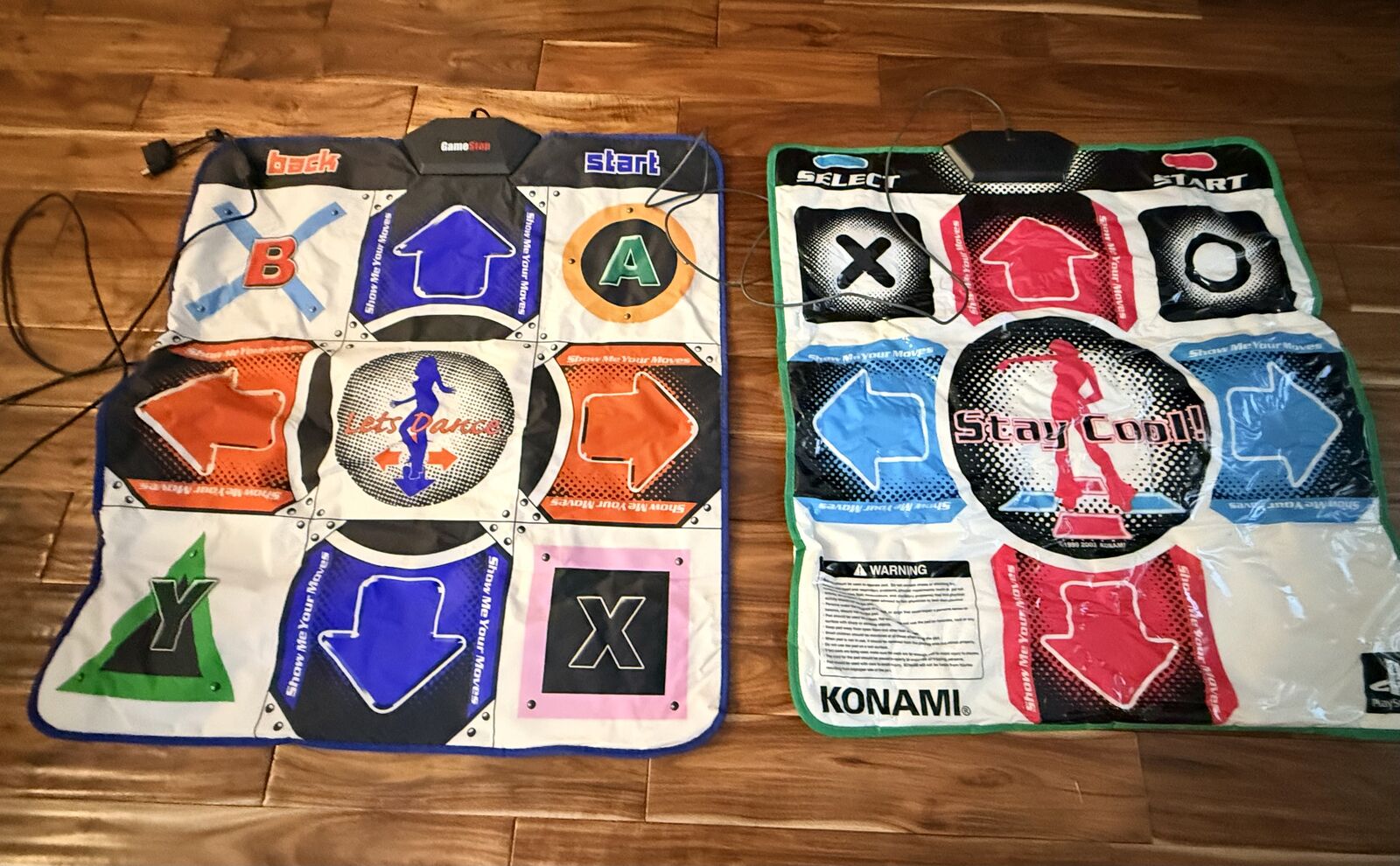 Two PlayStation Dance dance Revolution Dance Pads
