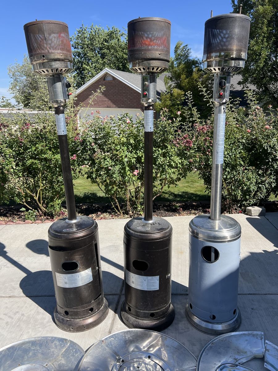 Outdoor Propane Patio Heater - Set of 3, Used Condition, Great for Patios & Events