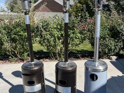 Outdoor Propane Patio Heater - Set of 3, Used Condition, Great for Patios & Events