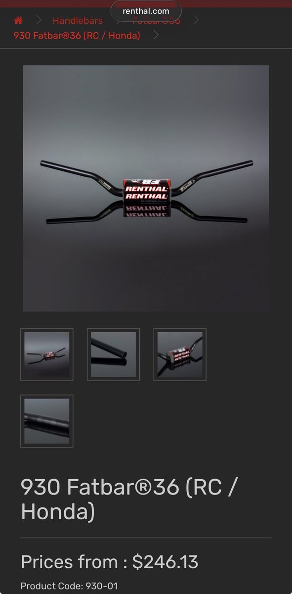 RENTHAL FATBAR 36 RC bend