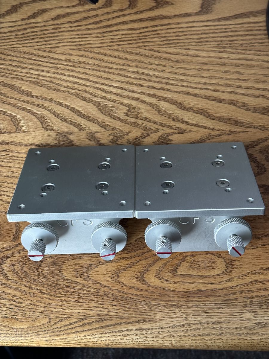 Two Cisco Fishing Systems Lund Track Mount Bracket 90° w/Canon Downrigger Plate