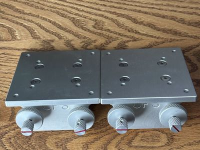 Two Cisco Fishing Systems Lund Track Mount Bracket 90° w/Canon Downrigger Plate