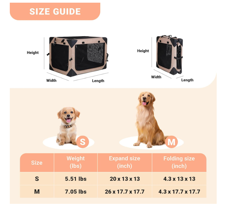 New in box Collapsible Dog Crate