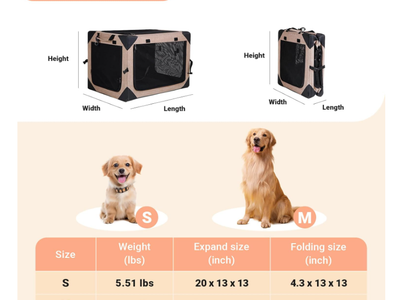 New in box Collapsible Dog Crate