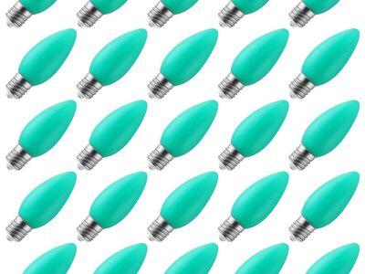 150 Count (Smooth Green) C9 Christmas Light Bulbs