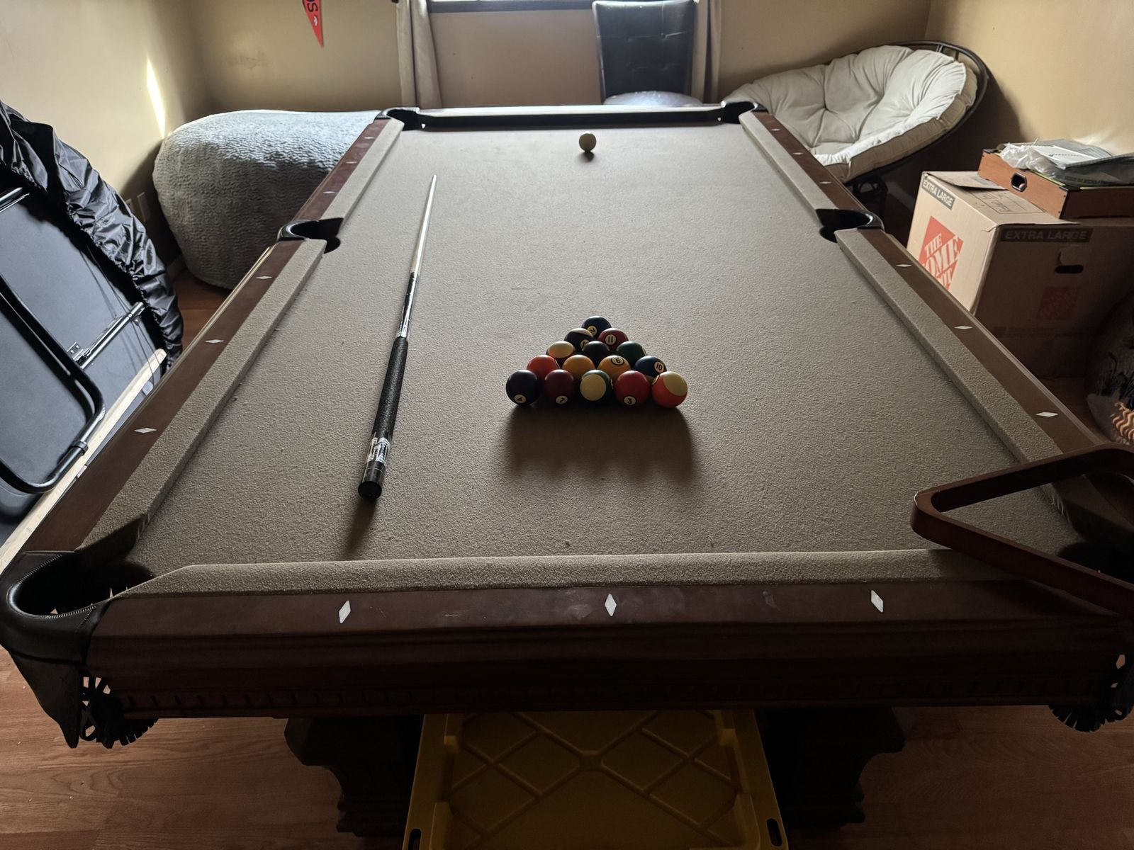 Full Pool Table Set 8 Foot Rocklin Navajo Frame