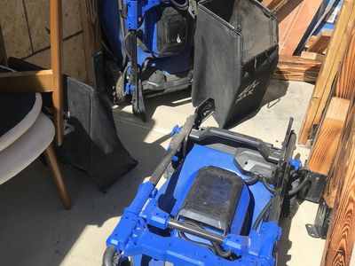2 kobalt 40 Volt brushless lawn mower works great 2 TO CHOOSE FROM