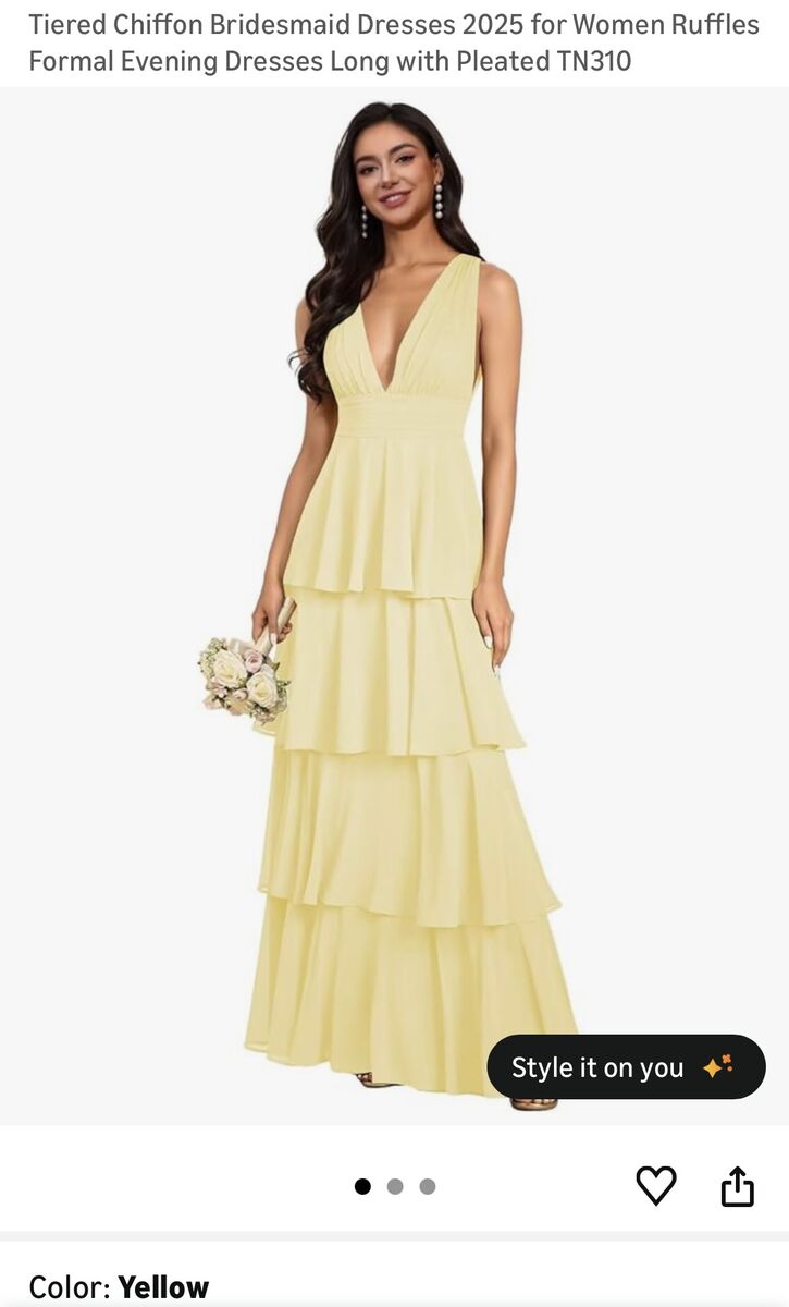 Yellow bridesmaid dress