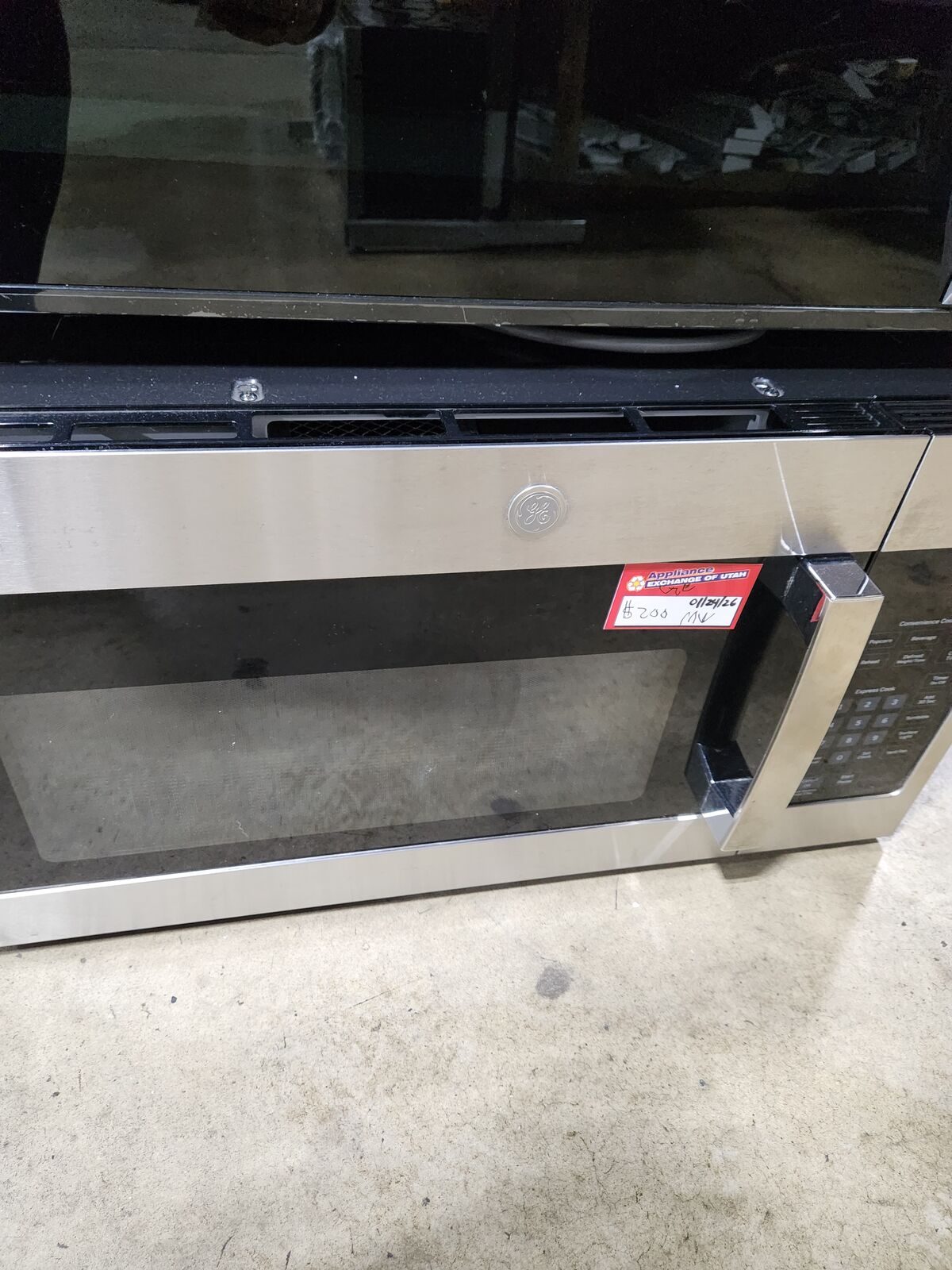 LOW PRICE GUARANTEED! GE STAINLESS STEEL OVER THE RANGE MICROWAVE