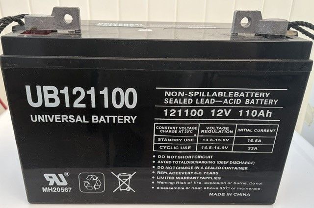 Universal 12 Volt Lead Acid Battery