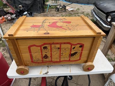 Vintage Wood Toy Box