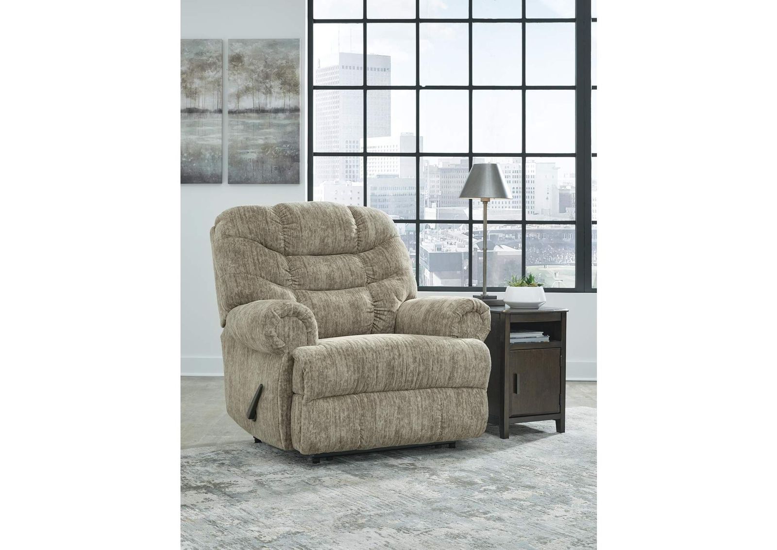 Movie Man Rocker Recliner Chair - Living Room Furniture - Action Home Furniture