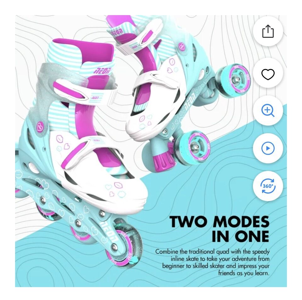 Rollerskates Blades Size 3-6 Youth