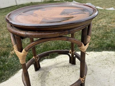 Vintage Bamboo side table