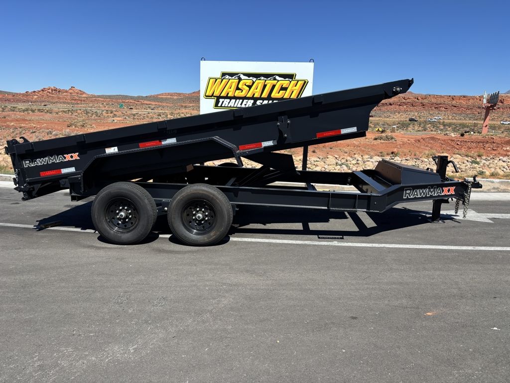 2026 RawMaxx 7x14 14K GDX Mid-Knight Black Dump Trailer