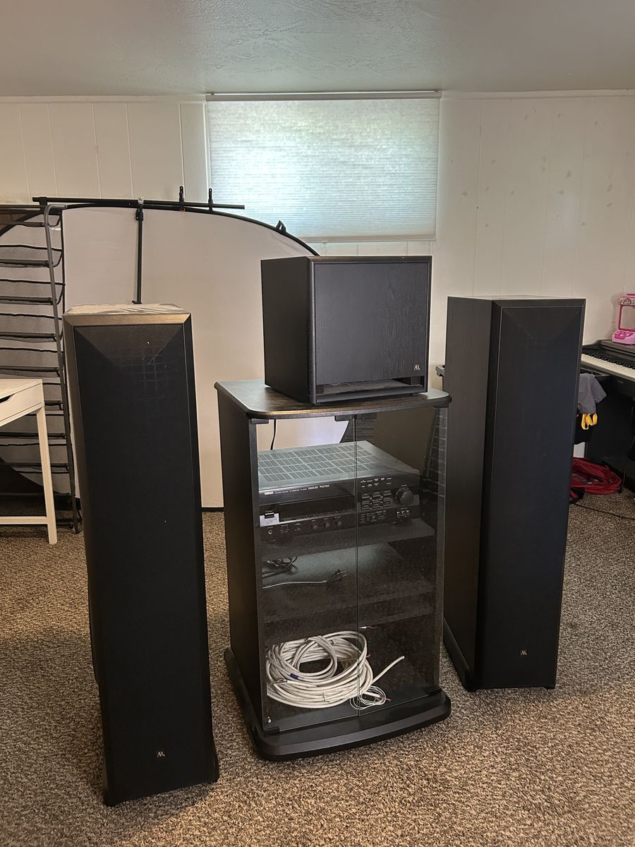 Acoustic Research 312 HO Floor-Standing Speakers & Subwoofer Set - Black Home Audio System