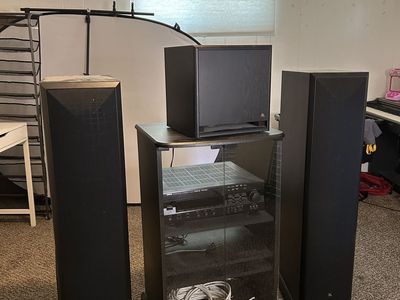 Acoustic Research 312 HO Floor-Standing Speakers & Subwoofer Set - Black Home Audio System