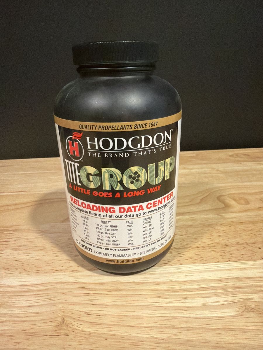 Hogden tight group Pistol powder