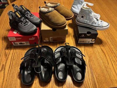 Brand New Youth Shoes (Birkenstock, Converse, Koolaburra by Ugg, Puma)