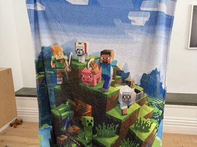 Minecraft Character Fleece Throw Blanket kids blanket