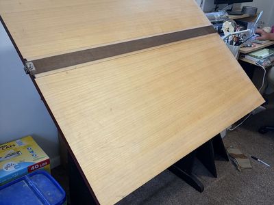 Adjustable Drafting Table with Parallel Bar