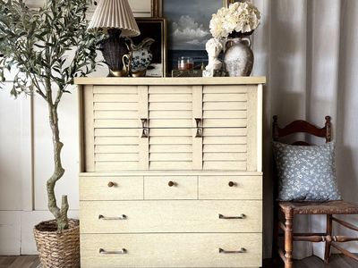Vintage MCM Blonde Tall Dresser