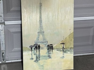 Avery Tillmon Paris Eiffel Tower Rainy Day Art Print Canvas