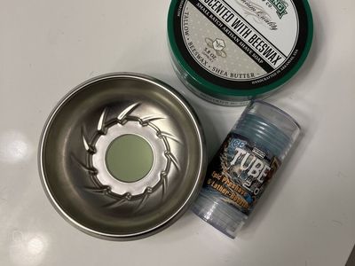 Stirling Shave Soap Unscented Beeswax & Phoenix Ice Cube Preshave with Metal Lather Bowl Set