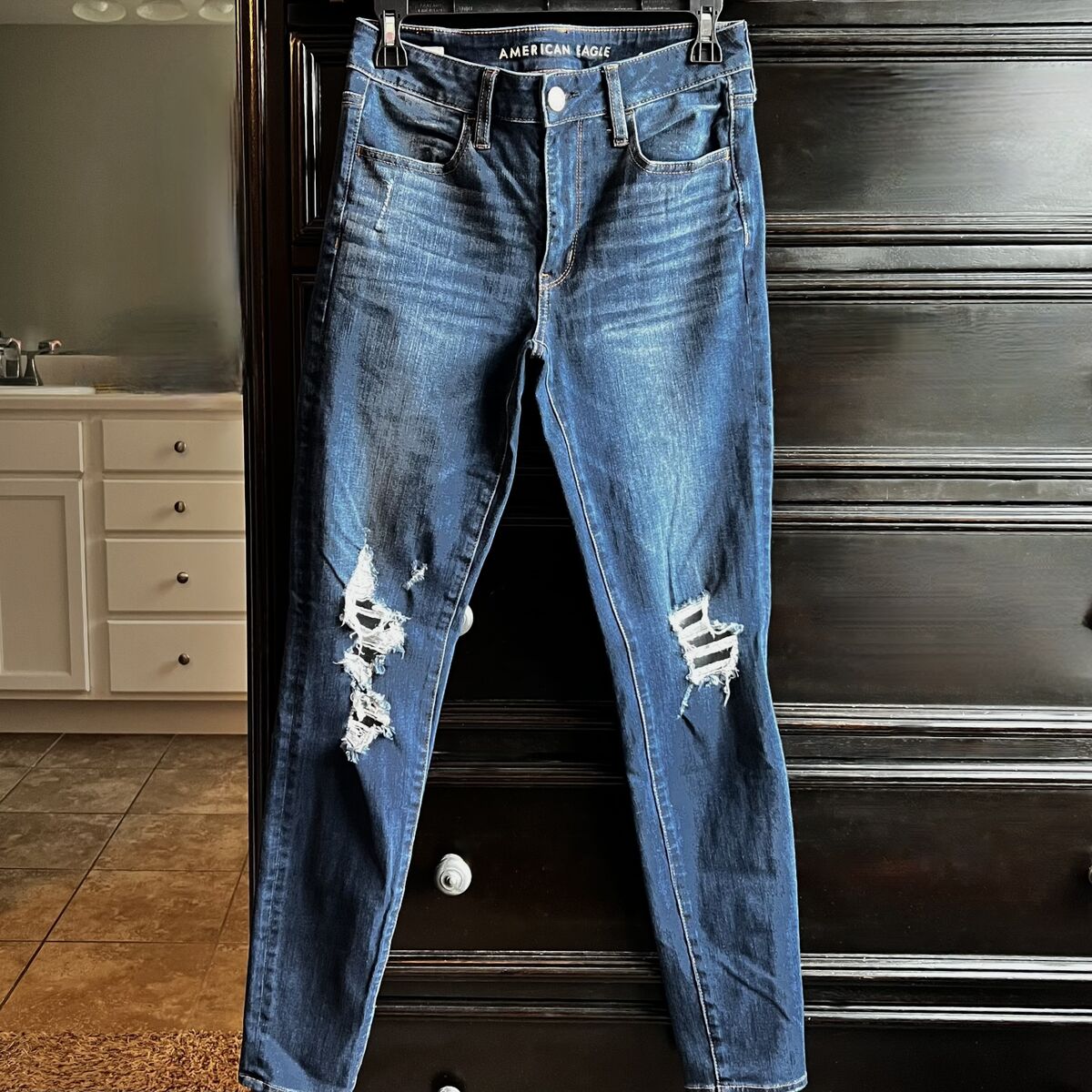 American Eagle 360 Next Level Stretch Hi-Rise Jegging Size 6 LONG- Like New