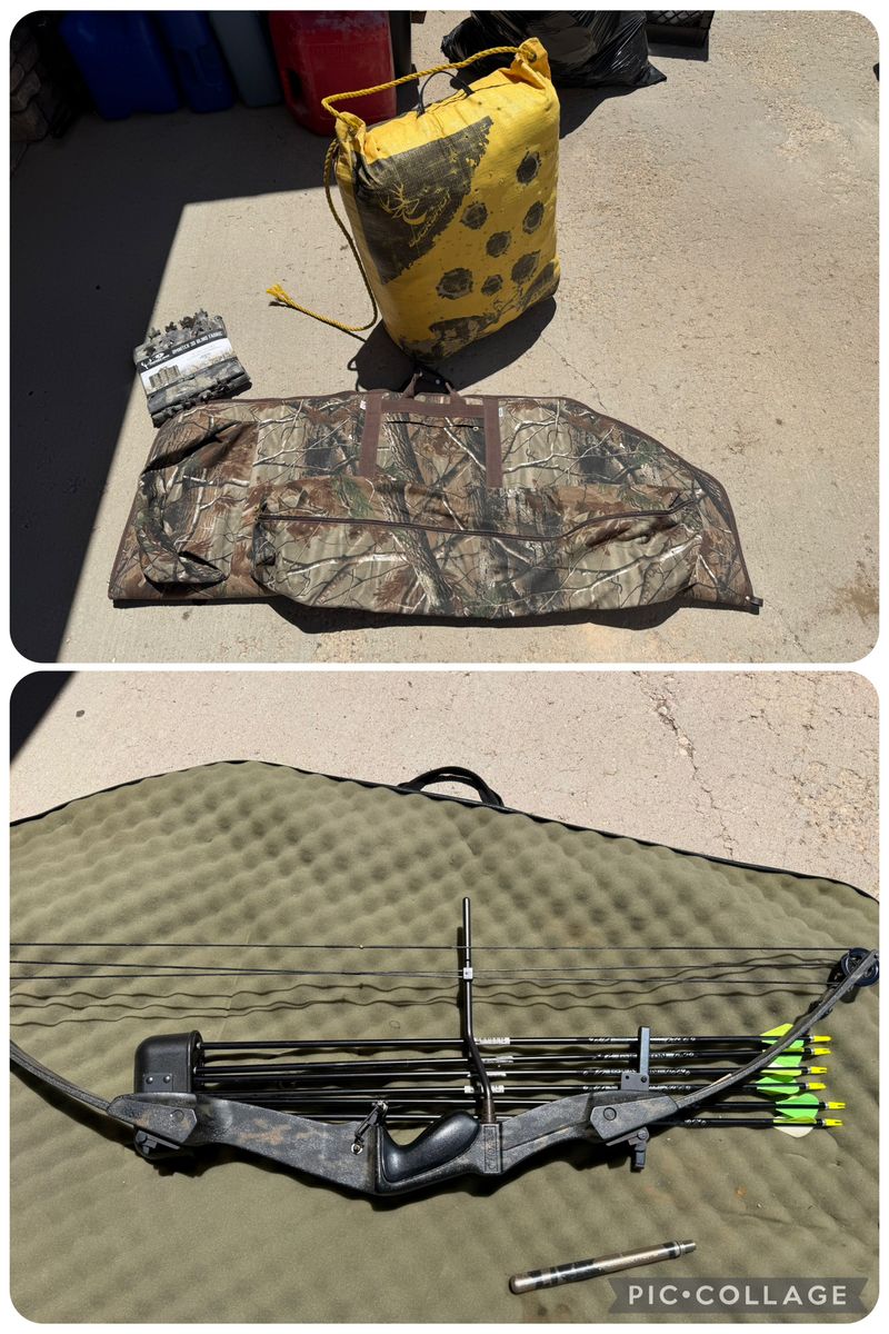Hoyt Compound Bow/Case/Extra Camo Case/Target & Blind